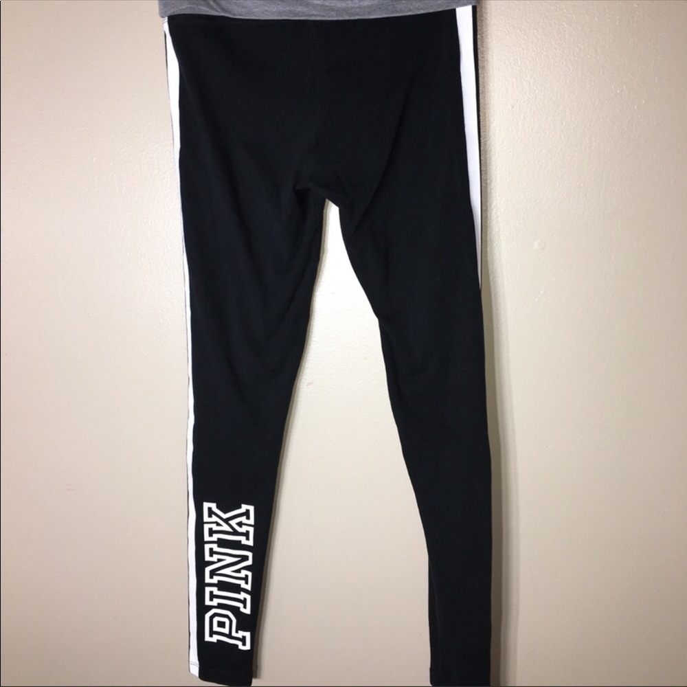 PINK Victoria’s Secret leggings size XS black and white yoga leggings pants - Picture 3 of 5